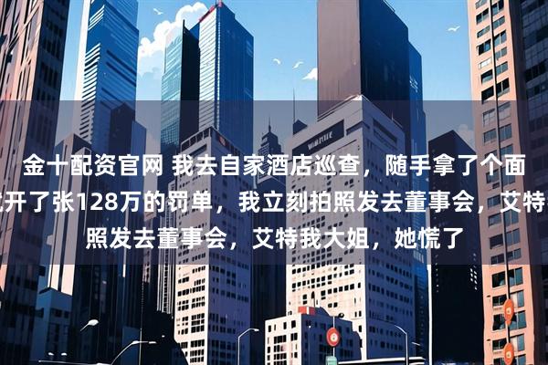 金十配资官网 我去自家酒店巡查，随手拿了个面包，大堂经理就开了张128万的罚单，我立刻拍照发去董事会，艾特我大姐，她慌了